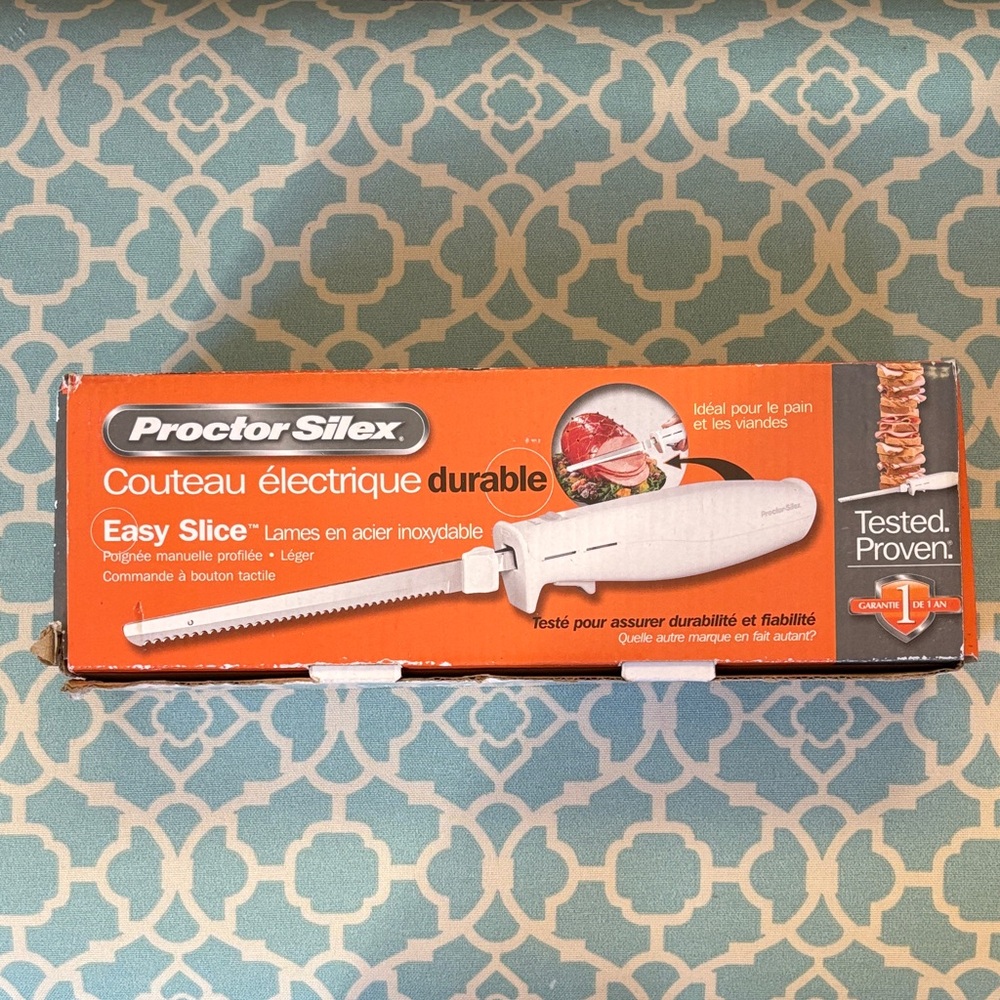 Proctor Silex Durable White Electric Knife